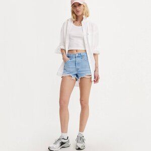 Levi_s 501 Fit High Rise Women_s Shorts No Stretch Color Luxor Heat